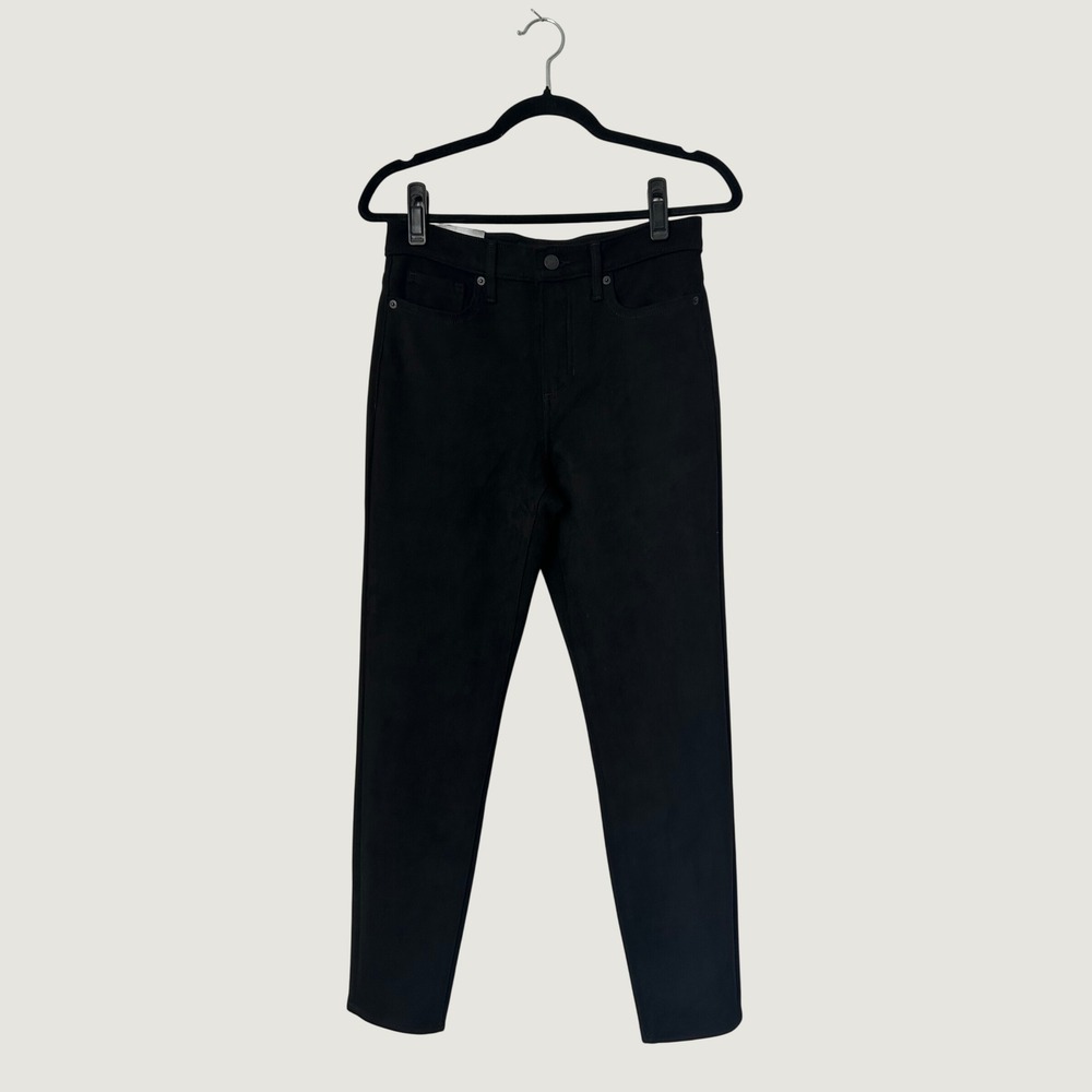 Banana Republic Pants Womens 27/4 Petite Black High Rise Skinny Vegan Suede